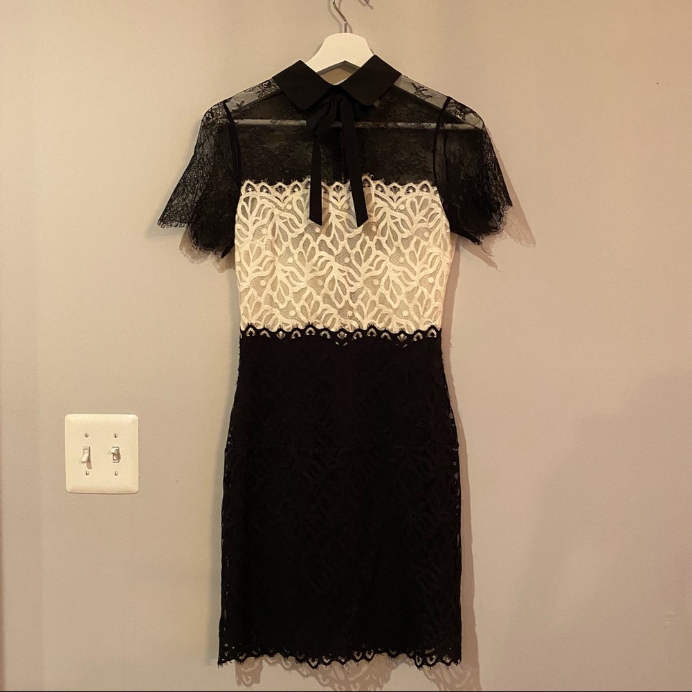 Sandro Two-tone lace dress Size 1
